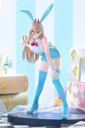 POWER LIGHT BLUE COLOR VERSION BICUTE BUNNIES FIGURA 25 CM CHAINSAW MAN