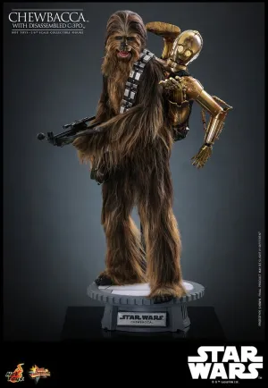 CHEWBACCA WITH DISASSEMBLED C-3PO - MOVIE MASTERPIECE SERIES - STAR WARS EPISODE V THE EMPIRE STRIKES BACK HOT TOYS SIDESHOW