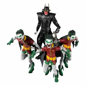 DC PACK 4 FIGURAS COLLECTOR MULTIPACK THE BATMAN WHO LAUGHS WITH THE ROBINS OF EARTH 18 CM
