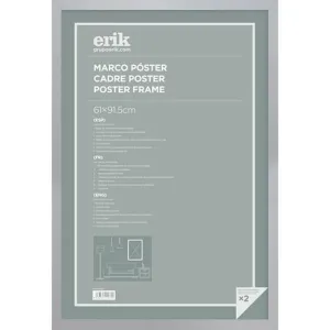 MARCO POSTER 61X91.5CM MDF GRIS PLATA