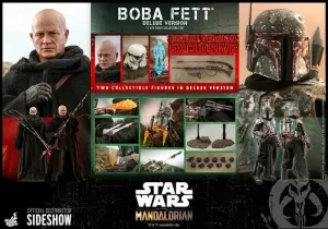 BOBA FETT DELUXE VERSION SIXTH SCALE FIGURE SET BY HOT TOYS